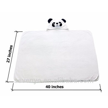 Baby saliva with ears Super soft panda pattern high quality bath hooded towel--Panda